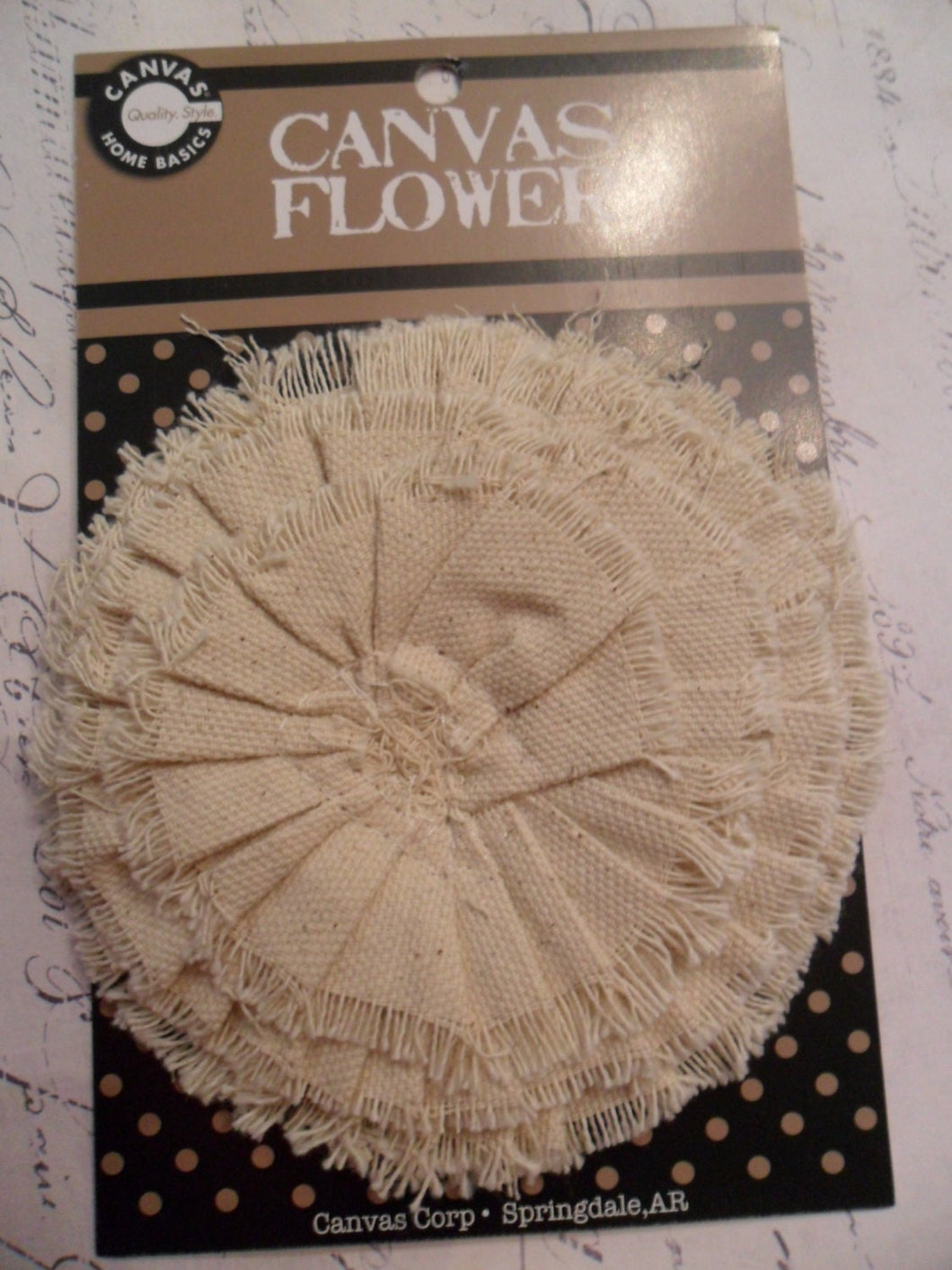 Canvas Corp Flower Rosette 4 inches in diameter
