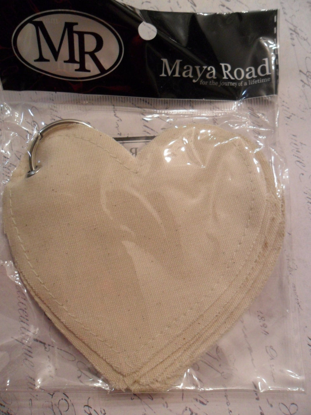 Maya Road Heart Shaped Canvas Coaster Album 6 pages