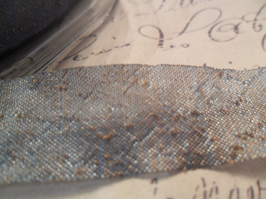 5/8 Brown and Gray Varigated Sheer Shimmer Ribbon