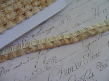 Load image into Gallery viewer, Cream and Fawn Fringe Brush Trim with irridescent sparkle, approx 1/2 inch wide
