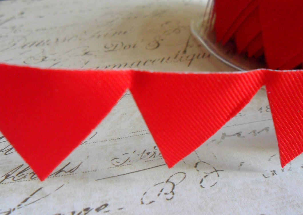 Cherry Red Flag Banner - Self Adhesive Border Trim, approx 1
