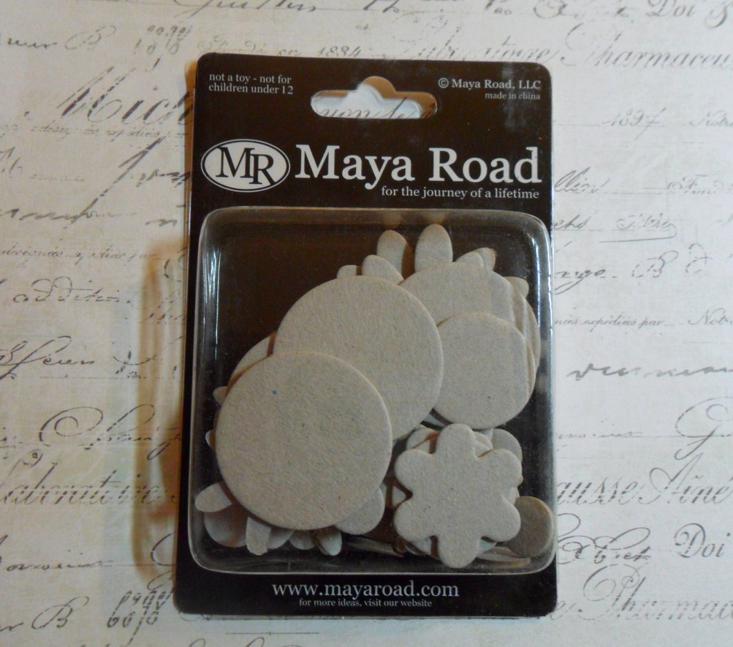 Maya Road: Mixed Blossom - Mini Chipboard -  38 Piece Set