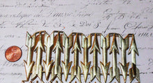 Load image into Gallery viewer, 12 Gold Embossed Foil German Dresden Arrows - approx 2.25&quot; tall X .50&quot; wide
