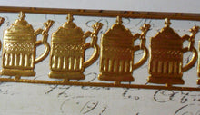 Load image into Gallery viewer, Gold Embossed Foil German Dresden Scrap Beer Steins - approx 1.25 tall
