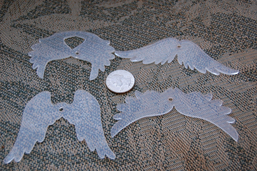 Clear Acrylic Angel Wings 4 sets