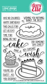 Avery Elle Clear Photopolymer Rubber Stamp Set - bring on the cake