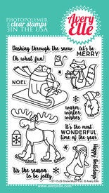 Avery Elle Clear Photopolymer Rubber Stamp Set - snow much fun
