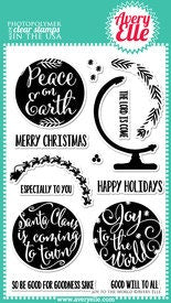 Avery Elle Clear Photopolymer Rubber Stamp Set - joy to the world