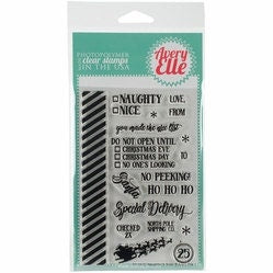 Avery Elle Clear Photopolymer Rubber Stamp Set - naughty or nice