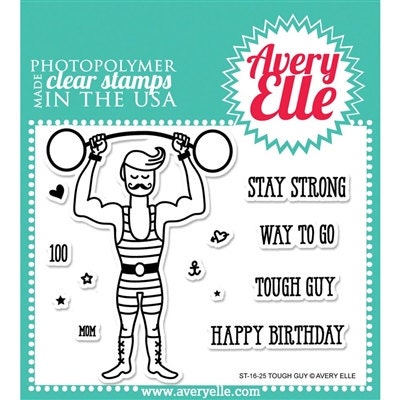 Avery Elle Clear Photopolymer Rubber Stamp Set - Tough Guy