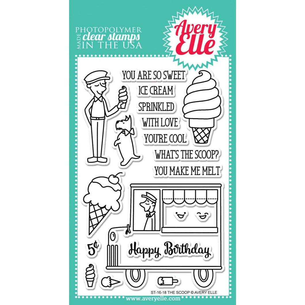 Avery Elle Clear Photopolymer Rubber Stamp Set - the Scoop